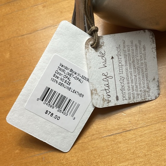 HOBO coin purse accessory bag, silver genuine leather - Picture 3 of 7